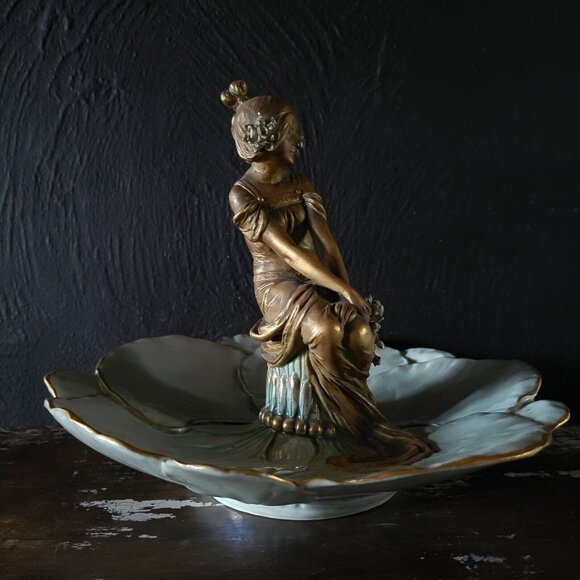 Antique Art Nouveau Woman Centerpiece Raoul Francois Larche, France (1860-1912) - Picture 3 of 12
